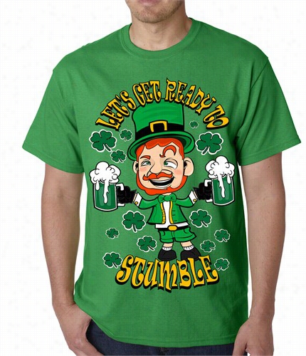 Leprechaun Let's Get Ready To Obstruct Mens T-shirt