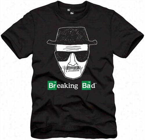 Men's Breaking Bad Heisenberg Outline T-shirt