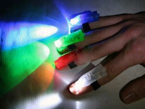 Micro Light Led Raver Rings (set Of4 )