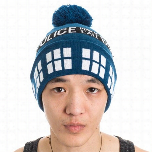 Official Doctor Who Tardis Pom Beanie