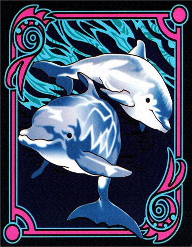 Premium Dolphin Wqll Hanging Tapestry / Bedspread (full Sizing)