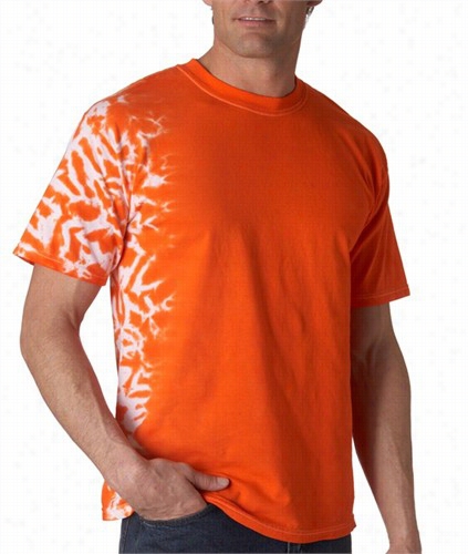 Premium Hand Made Tie Dy T-shirts - Orange Fuison