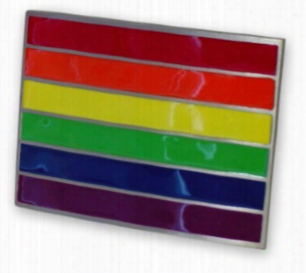 Rainbow &quot;pride&quot; Belt Buckle With Free Belt