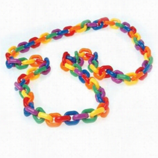 Rainbow Plastic Chain Link Necklace