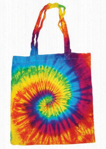 Rainbow Spiral Tie Dye Tote Bag