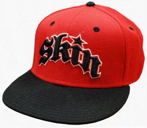 Skin Industries &quot;gothic&quot; Snap Back Hat (red/black)