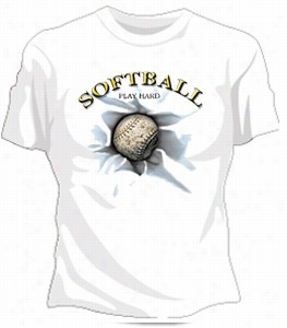 Softball Play Hard Girls T-shir T