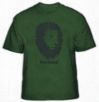 Sooul Rebel Shrink Back Lion Men's T-shirt (olive Reen)