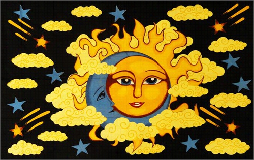 Day-star In Clouds Wall Tapestry