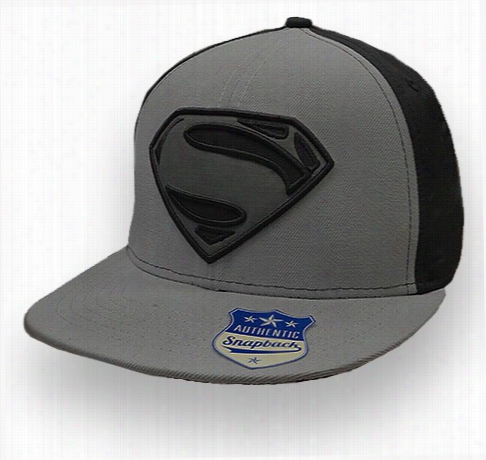 Superma Nman Of Steel Authentic Snapp Back Hat