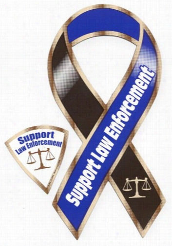 Support Law Enforcement Ribbon Magnet