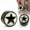 Natural Bone Single Star Plug (All sizes)