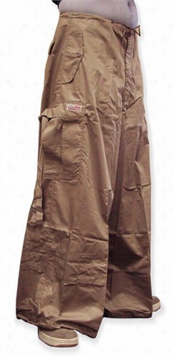 Unisex 40 &qut; Wide Leg Ufo Pants (mocha)