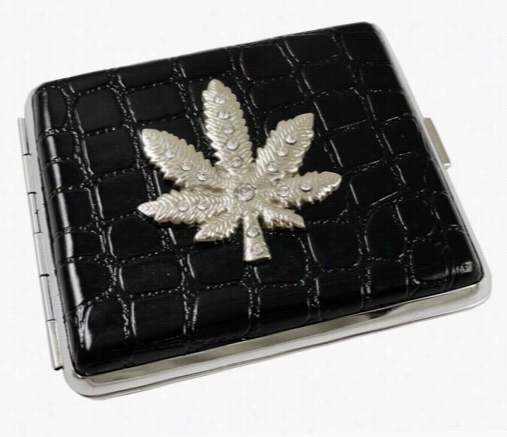 2 In 1 Pot Leaf Cigarette Case Belt Buckle With Free Belt