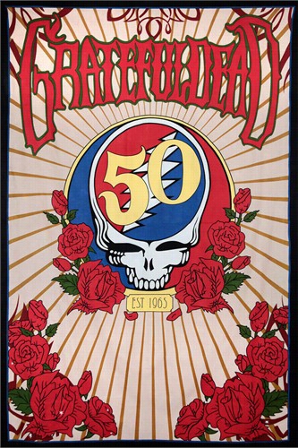 3d Grateful Dead 50th Annivrsary Steal Your Face Tapestry 60 X 90&ampp;quot;