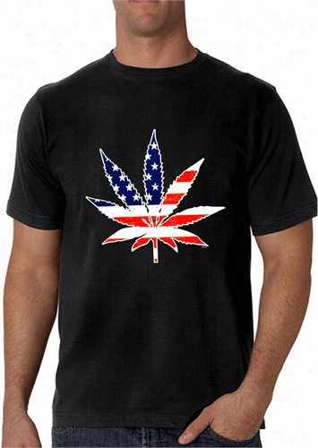 American Flag Pt Leaf Men's T-shirt