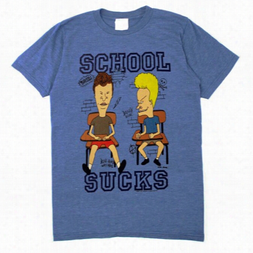 Beavis And Butthead &quo;school Sucks&quot; Men's T-shirt