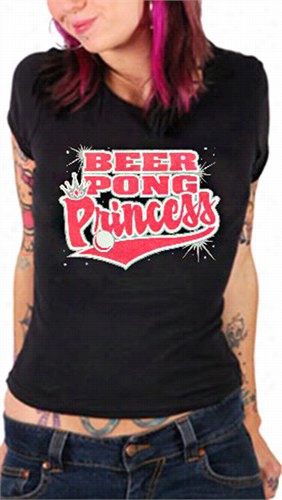 Beer Pong Princess Girls T-shirt