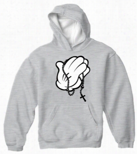 Cartoon Hands Prying Adult Hoodie