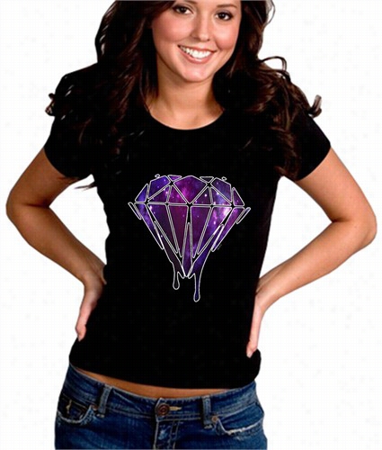 Dipping Purple Galaxy Diamond Girl's T-shirt