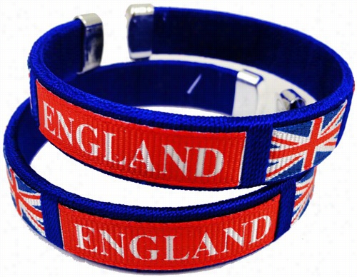 England  International Flag Cuff Bracelet