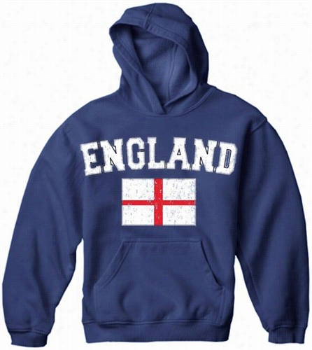 England Vintage  Flag International Hoodie