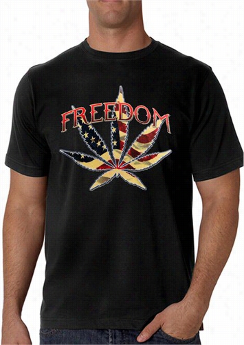 Freedom Pot Leaf Men's T-shirt