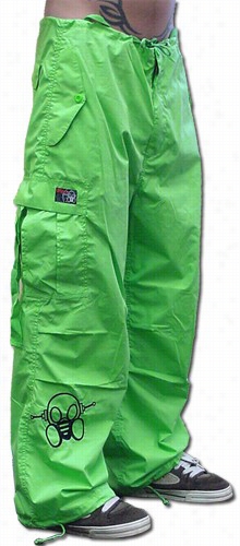 Ghas T Cargo Drawstring Raverpants (lime)