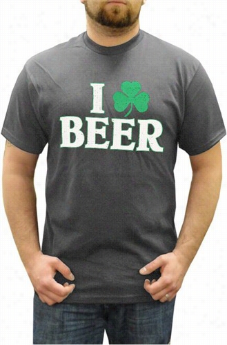 I Love Beer Shamrock T-shirt