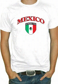 International Socccer Shirts - Mexico Crest -tshirt Mens)