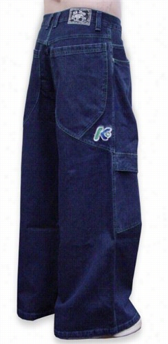 Kikwear Jeanss - Kikwear 32&quot; Bottom Wide Leg Pants (blue Denim)