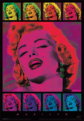 Marilyn Monore  Andy Warhol Style 3d Holographic Placard