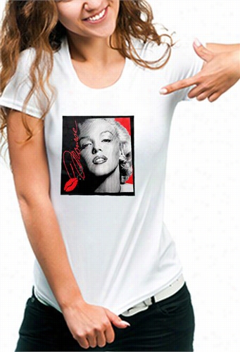 Marilyn Monroe Lipstick Classic Celebrity Gir'ls T-sihrt