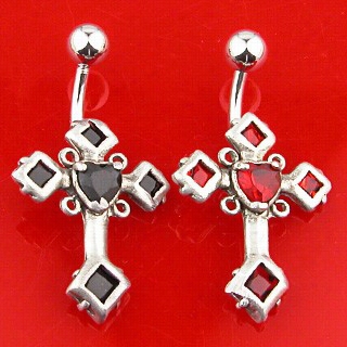 Navel Body Jewels - Cross Of The Cursed Belly Buttton Ring