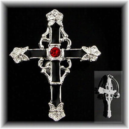 Navel Body Jewelry - Gothic Cross Navel Jewelry