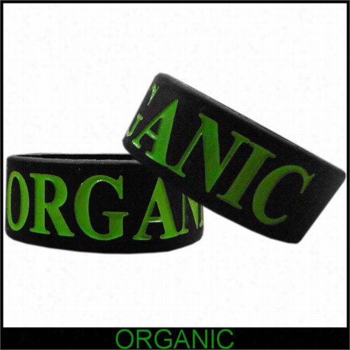 Organic Desineer Rubber Saying Bracelet