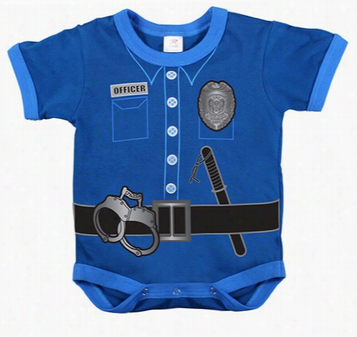 Police Uniform Baby Cstume Onesies ( Navy)