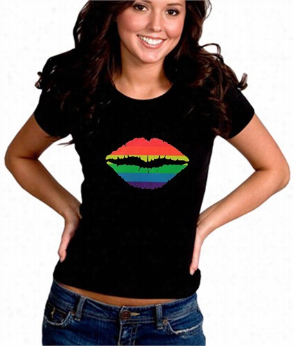 Pride Rainbow Kiss Girl's T-shirt