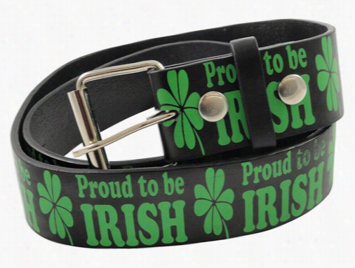 Grand To Be Irish Black Leather Elt