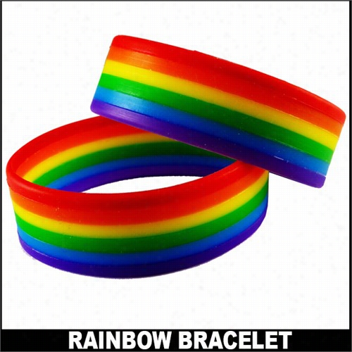 Rainbow Pride Designer Caoutchouc Bracelet