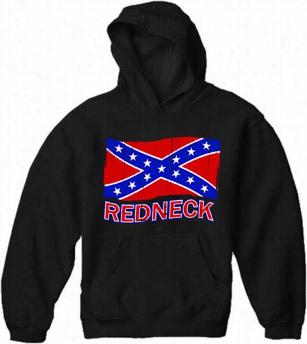 Redneck Confederate Flag Adult Hoodie