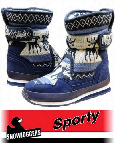 Sn Owj0ggers - Origina Rubberduck Snowjoggdrs (sporty Navy Blue Knit Reindeer)