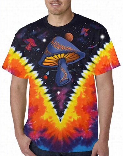 Space Mushrooms Tie Ue T-shirt