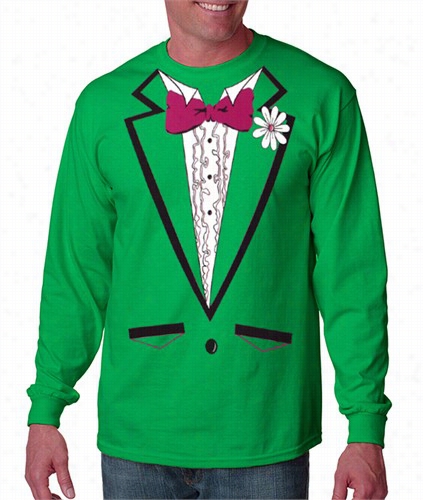 St. Patrick's Day Long Sleeve  Tuxedo T-shirt