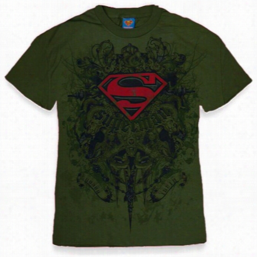 Supermn &quott;dark Sky&quot; T-shirt (olive Flourishing)