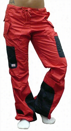 Ufo Girls Hipster Two Tone Dance  Pants (red / Black)