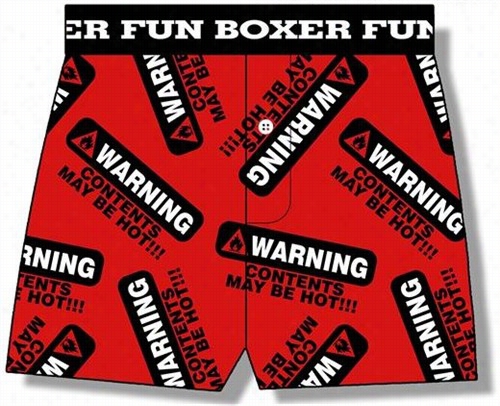 Warning Contents Ma Be Hot Boxer Shorts