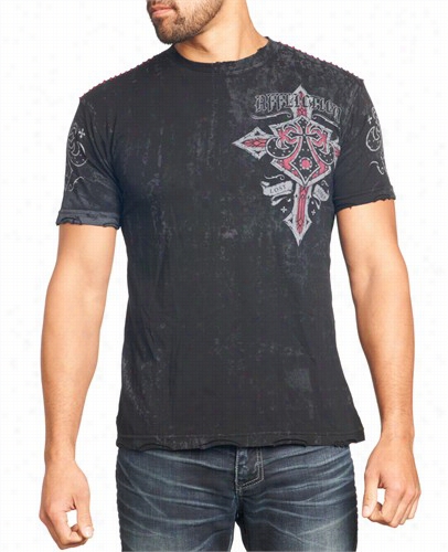 Affliction T-shirt - Ffliction Lifeline Crewneck T-shirt