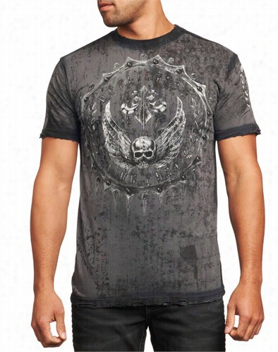 Afflict Ion T-shirt - Affliction Rustproof Crewneck T-shirt