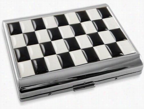 Art Deco Checker Bard Cigarette Case (for Regular Size Only)